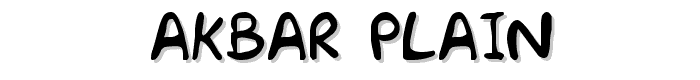 Akbar  Plain font